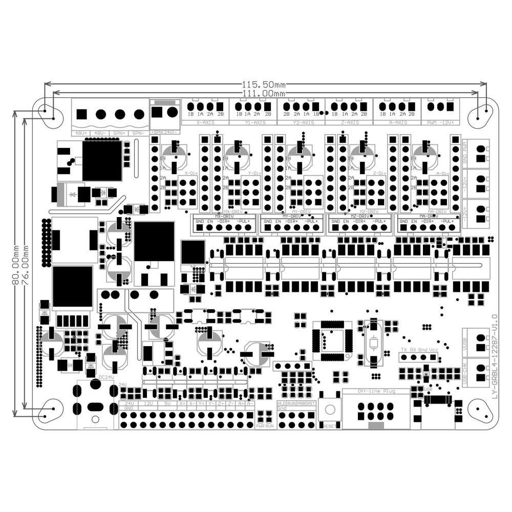 Grbl 4-Axis 32bit Offline Cont - Controller Grbl Board ulasan dan harga