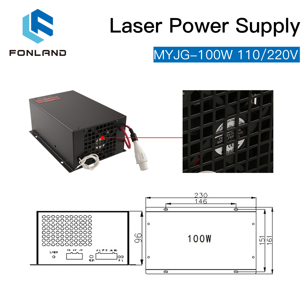 Fonland 100W CO2 Laser Power S - Laser Tube Replacement ulasan dan harga